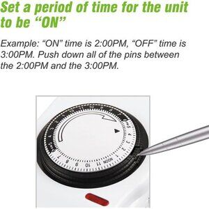 8 Outlet Surge Protector with Mechanical Timer - White